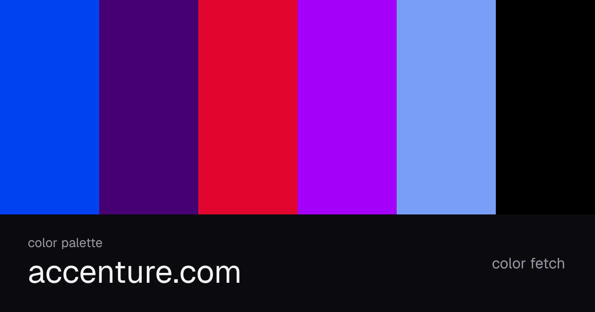 accenture.com color palette — Color Fetch