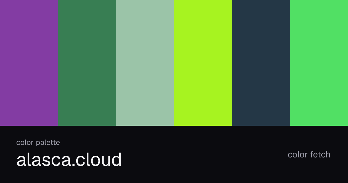 alasca.cloud color palette — Color Fetch