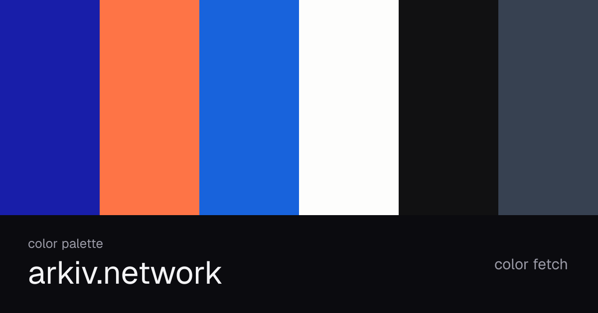 arkiv.network color palette — Color Fetch