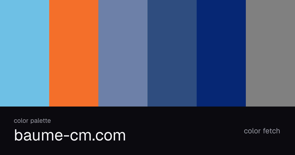 baume-cm.com color palette — Color Fetch