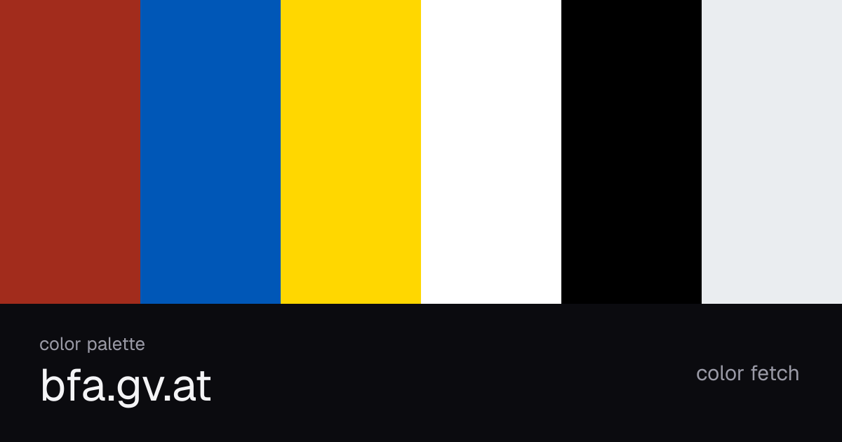 bfa.gv.at color palette — Color Fetch