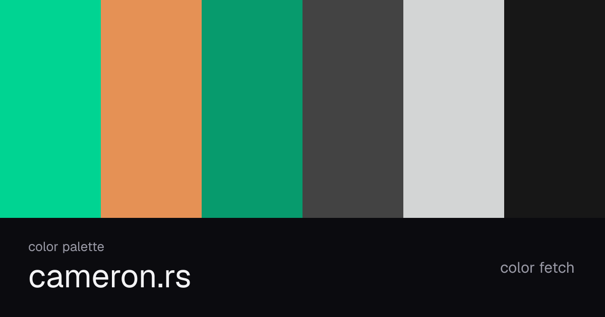 cameron.rs color palette — Color Fetch