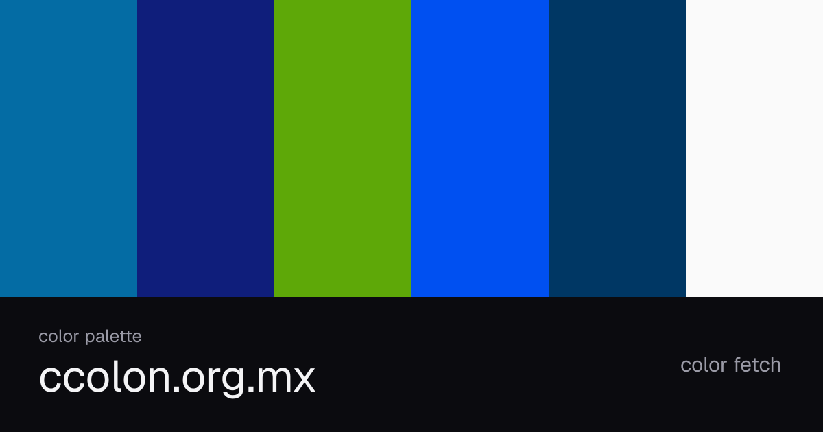 ccolon.org.mx color palette — Color Fetch