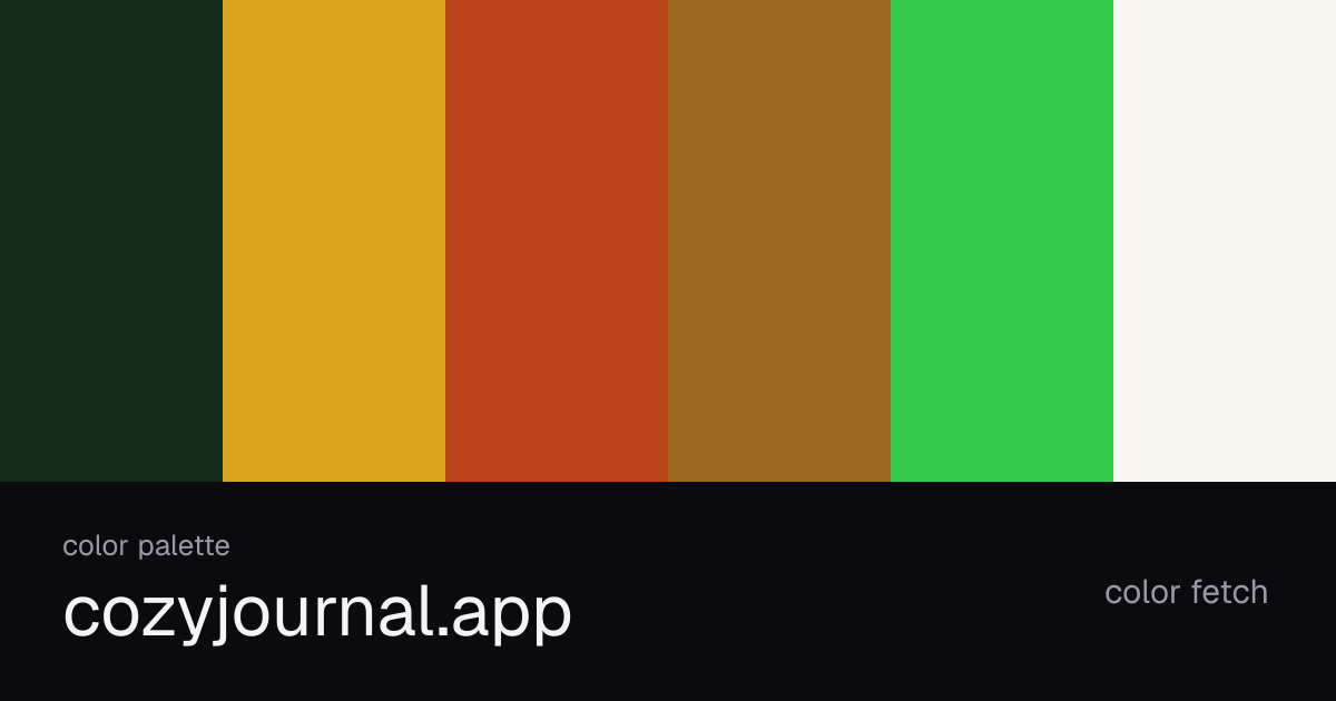 cozyjournal.app color palette — Color Fetch