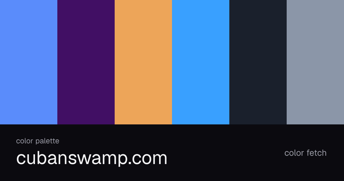 cubanswamp.com color palette — Color Fetch