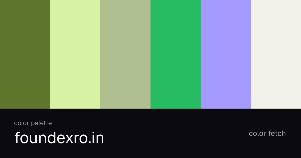 foundexro.in color palette — Color Fetch