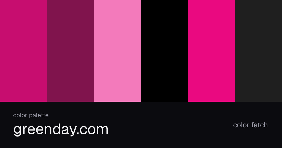 greenday.com color palette — Color Fetch