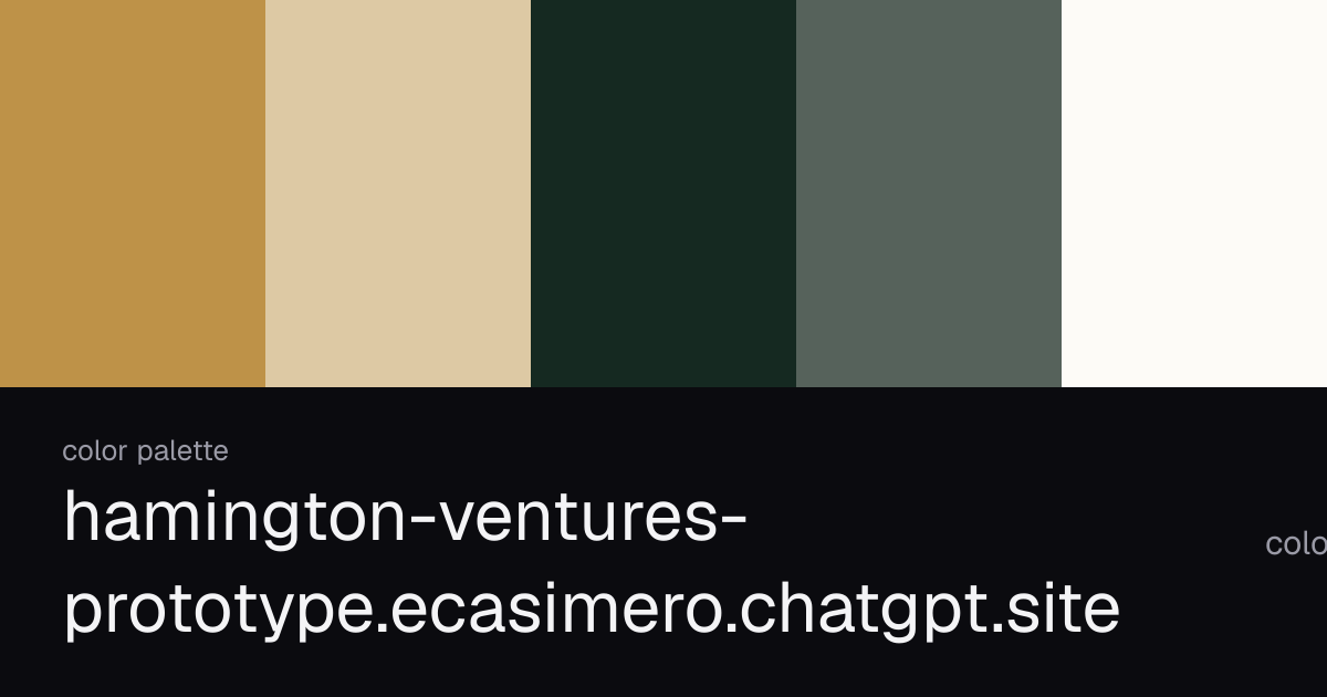 hamington-ventures-prototype.ecasimero.chatgpt.site color palette ...