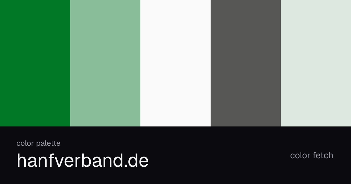 hanfverband.de color palette — Color Fetch