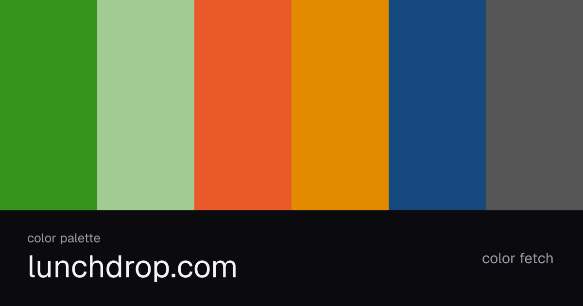 lunchdrop.com color palette — Color Fetch
