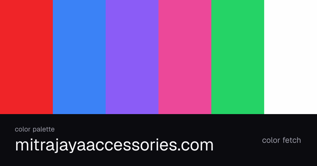 mitrajayaaccessories.com color palette — Color Fetch