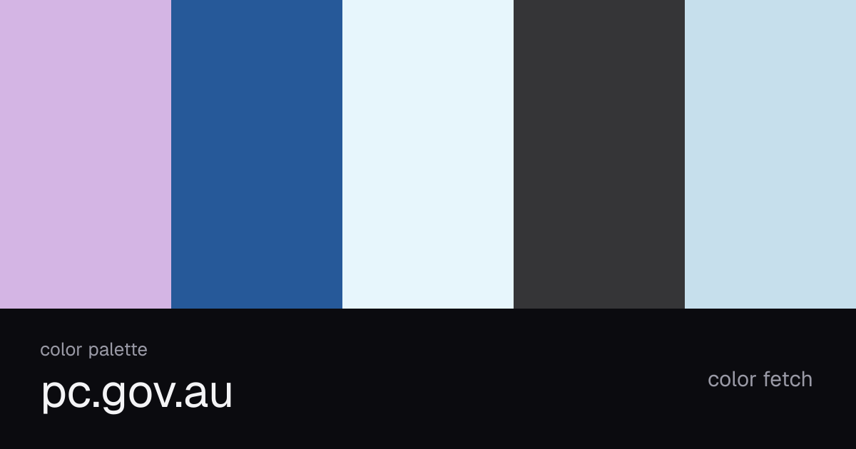 pc.gov.au color palette — Color Fetch