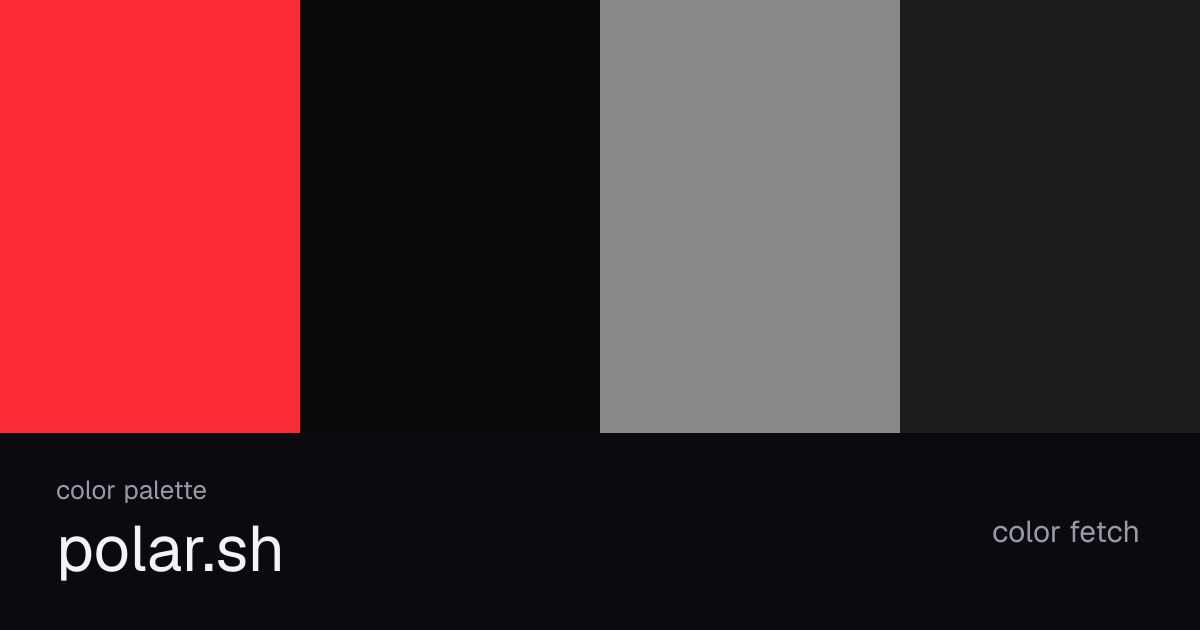 polar.sh color palette — Color Fetch