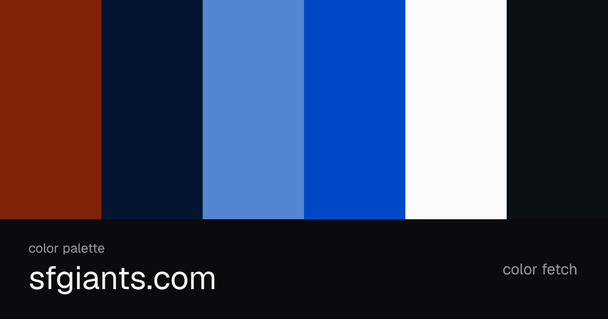 sfgiants.com color palette — Color Fetch