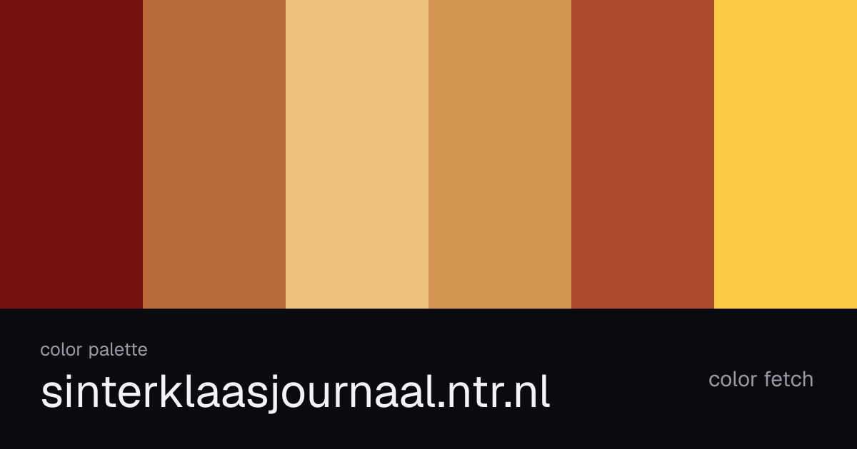 sinterklaasjournaal.ntr.nl color palette — Color Fetch