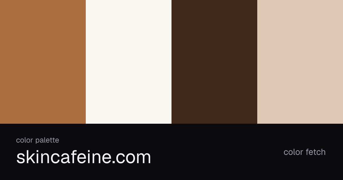 skincafeine.com color palette — Color Fetch