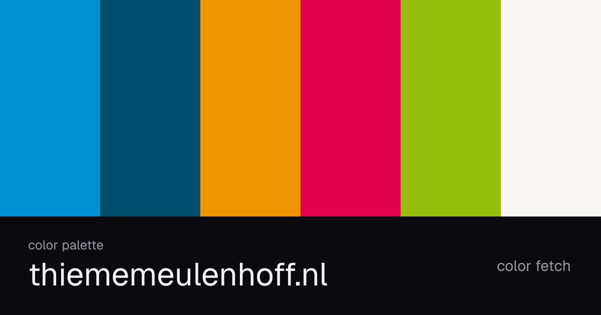 thiememeulenhoff.nl color palette — Color Fetch